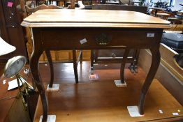 A late 19th or early 20th Century low side table having frieze drawer, dimensions approx. W68 H59