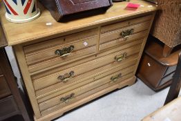 A Victorian stripped chest of two over two drawers, dimensions approx. W96 H81 D51cm