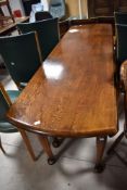 A nice quality reproduction (Titchmarsh & Goodwin or similar) drop leaf dining table of large