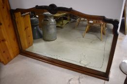 An early 20th Century mahogany framed over mantel mirror, dimensions approx. W155 H88cm