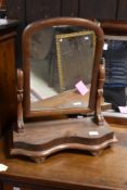 A Victorian mahogany toilet mirror, width approx. 46cm