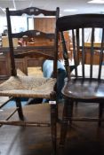 Three assorted antique chairs