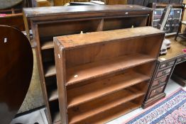 Two stained frame bookshelves, 19th Century and later