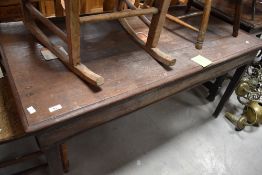 A 19th Century dark stained frame , having single drop leaf, width approx. 142 x 73cm