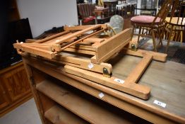 A traditional artists easel