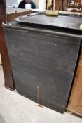 A large vintage lead lined box having hinged lid, height approx. 91cm