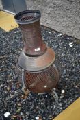 A modern chiminea