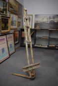 Local interest* from the estate of artist Tom Dearden (British 1942-2020) a large artists easel,