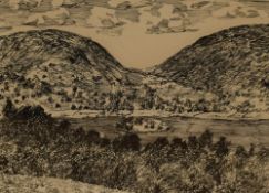 *Local Interest* Alfred Wainwright (British 1907 - 1991) Original pen and ink sketch 'Grasmere' a