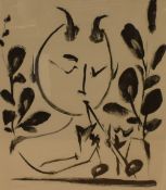 After Pablo Picasso (Spanish 1881 - 1973) 'Faune Aux Branches' a reproduction of the 1948 lithograph