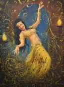 Sergi Yatsenko (UAE Contemporary) Oil on canvas 'Belly Dance', an accomplished depiction of a female