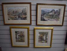 Local interest* after Judy Boyes (British B.1943) Two pairs of limited edition colour prints '