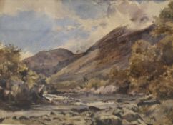 19th Century English School Watercolour 'Wastwater, Lake District' a traditional lakeland scene with
