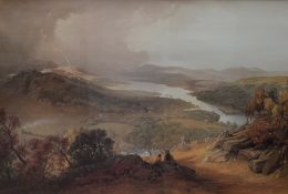 *Local Interest* James Baker Pyne (British 1800 - 1870) Lithograph 'Windermere', groups of people