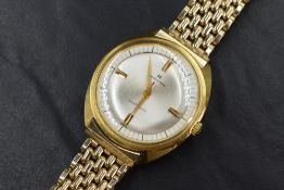 A gent's vintage gold plated Hamilton automatic wrist watch having a baton quarter dial with