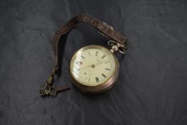 A Victorian silver Waltham Mass key wound pocket watch, movement no: 8192576, having Roman numeral