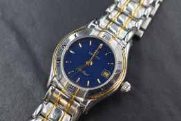 A ladies Zenith Port Royal quartz wrist watch, no:59.3150.106, having a baton numeral dial and