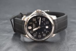 A gent's Victorinox Swiss Army quartz wrist watch, model no:241357 having an Arabic numeral dial