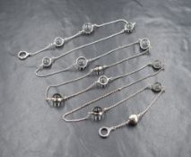 A Georg Jensen Danish silver and quartz necklace by Regitze Overgaard, having collared quartz