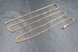 A 9ct gold fancy curb link chain, 26' & 10.8g