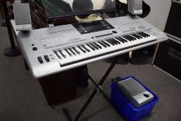 A Yamaha TYROS 3 Digital Workstation Including MS02 Speakers, sold with clamp style folding keyboard