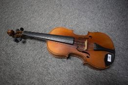 A traditional violin (Stradivarius copy), no case or bow