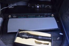 An AKG SR100 wireless receiver, C5900 microphone and an EV S-200 equalizer, sold with carry bag