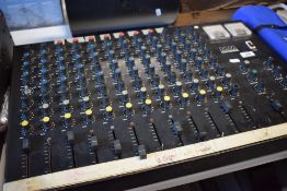 A vintage MM 12 channel mixing desk (af)