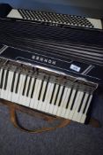 A Hohner Verdi III piano accordion