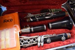 A Boosey & Hawkes clarinet, serial number 349649, sold with fitted case, spare reeds etc
