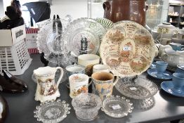 A quantity of 19th to 20th century Royal Memorabilia, to include a selection of pressed glass