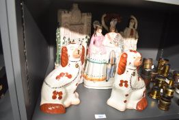 A quantity of 19th to early 20th-century Staffordshire pottery, to include a Princess Louise and the