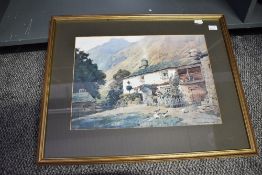 After Alfred Heaton Cooper (British 1863-1929) colour print 'The Bield, Little Langdale' mounted