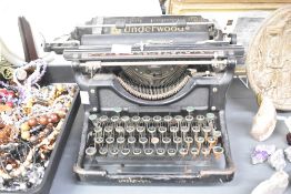 An early 20th-century American Underwood typewriter, thought to be model number 5, marked to