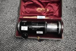 A boxed Clement & Gilmer, Paris Tele Objectif Panoathoscopique extension lens