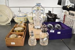 A collection of 20th-century cut crystal ware, to include a set of two 20th-century Edinburgh