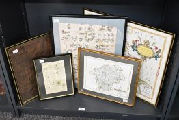 Of local interest, a quantity of late 19th to 20th-century framed maps, to include Westmorland,