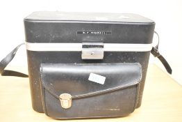 Paillard Bolex 480 Macrozoom Super-8 cine camera — 7-56mm f/1.8 Macrozoom lens with black leather