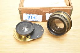 Two lenses in a box. An Emil Busch and an Aldis