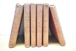 Six early 20th-century hardback volumes titled 'A Picturesque History of Yorkshire' by J.S Fletcher,