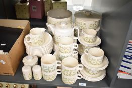 A quantity of late 20th-century pottery 'Fleur' tableware designed by Sarah Vardy, featuring a