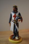 A Royal Doulton bone china figure 'Richard The Lionheart' HN 3675, measures 26cm tall.