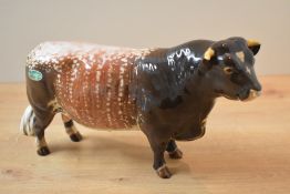 A Beswick Pottery Dairy Shorthorn Bull study CH. 'Gwersylt Lord Oxford 74th' model number 1504