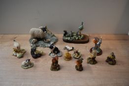 Thirteen Border Fine Arts and similar animal studies and groups to include 'First Friends' model