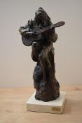 After Antoni Miro (1944-) a reproduction bronze style figurine depicting a guitar player raised on