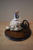 A Royal Doulton bone china limited edition The Gentle Arts series figurine 'Spinning' HN 2390,