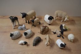An assortment of seventeen amateur sheep and similar studies.