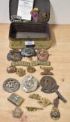 CANADA Military WW1/WW2 cap and/or collar badges and shoulder titles, comprising samples to