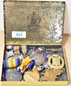 WW1 medal trio to Royal Field Artillery, comprising 1914-15 star correctly impressed 79155 BMBR.