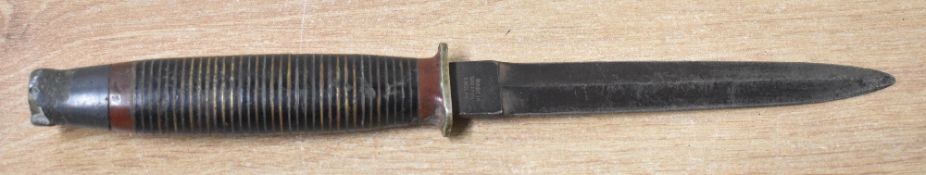 Vintage J.U. James & Sons Ltd of Sheffield stainless steel utility knife in the style of a double-